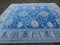 Large Vintage Blue Wool Oushak Carpet 6