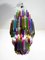 Large Multicolored Quadriedri Murano Glass Chandelier, 1984 4