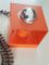 Orangefarbene Vintage Cube Tischlampe von Philips, 1970er 6