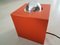 Orangefarbene Vintage Cube Tischlampe von Philips, 1970er 2