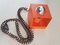 Orangefarbene Vintage Cube Tischlampe von Philips, 1970er 1