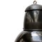 Lámpara colgante industrial vintage grande de esmalte negro y hierro fundido, Imagen 2
