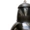 Large Vintage Industrial Black Enamel & Cast Iron Pendant Light 2