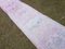 Long Vintage Kurdish Pale Pink & Rose Runner with Ornate Borders, 1970s 4