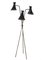 Dreiarmige Stehlampe, 1950er 1