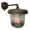 Vintage Industrial Cast Iron & Glass Wall Light 2