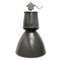 Large Vintage Industrial Grey Enamel Pendant Lamp 4