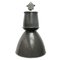 Lámpara colgante industrial vintage grande esmaltada en gris, Imagen 1
