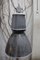 Large Vintage Industrial Grey Enamel Pendant Lamp 3