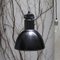 Vintage Industrial Black Enamel Pendant Light, 1930s 4