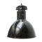 Vintage Industrial Black Enamel Pendant Light, 1930s, Image 1