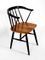 Mid-Century Stühle aus Massivholz mit Sitz aus Teak, 2er Set 1