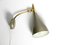 Mid-Century Wall Lamp with Glossy Lacquer and Brass Neck by Louis Kalff for Philips 1