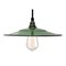 Small French Industrial Green Enamel Pendant Light, Image 1