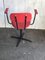 Red & Black Desk Chairs, 1960s, Set of 2 8