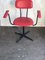 Chaises de Bureau Rouges et Noires, 1960s, Set de 2 4