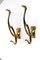 Art Nouveau Brass Coat Hooks, 1900s, Set of 5 3