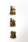 Art Nouveau Brass Coat Hooks, 1900s, Set of 5 7