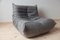 Grey Microfiber Togo Lounge Chair by Michel Ducaroy for Ligne Roset 1