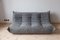 Togo Graues 3-Sitzer Sofa aus Mikrofaser von Michel Ducaroy für Ligne Roset, 1970er 2