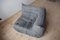 Grey Microfiber Togo Corner Chair by Michel Ducaroy for Ligne Roset 3