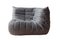 Grey Microfiber Togo Corner Chair by Michel Ducaroy for Ligne Roset, Image 1