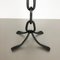 Large Vintage Brutalist Metal Candleholder, 1960s 8