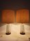 Mid-Century Teak & Glass Table Lamps from Orrefors, 1960s, Set of 2, Image 2