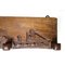 Antike Garderobenleiste aus geschnitztem Holz 3