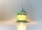 Vintage Danish Green Pendant Lamp with 5 shades, 1970s 2