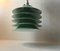 Vintage Danish Green Pendant Lamp with 5 shades, 1970s 3