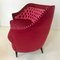 Italian Dark Crimson Two-Seater Sofa, 1940s 4