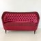 Italian Dark Crimson Two-Seater Sofa, 1940s, Image 1