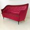 Italian Dark Crimson Two-Seater Sofa, 1940s, Image 2