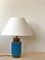 Turqoise Ceramic Table Lamp from Bitossi, 1960s 2