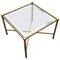 Italian Solid Brass & Glass Coffee Table, 1970s, Image 1