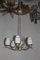 Mid-Century Italian Brass & Murano Glass Chandelier in the Style of Stilnovo 3