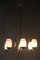 Lámpara de araña italiana Mid-Century de latón y cristal de Murano, Imagen 7