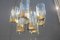 Italian Brass & Glass Chandelier from Sciolari, 1970s 10