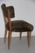 Italian Wood & Chenille Club Chairs, 1950s, Set of 2 6