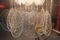 Lámparas de araña italianas de vidrio acrílico y metal cromado, años 70. Juego de 2, Imagen 5
