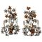Mid-Century French Crystal Floral Sconces, Set of 2, Image 1