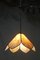 Lampada da soffitto in ottone e vetro decorato, Italia, anni '70, Immagine 4