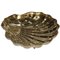 Large Embossed Brass Shell Bowl, 1950s 1