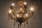 24-Carat Gold & Porcelain Chandelier, 1970s 12