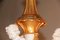 Lámpara de araña de porcelana y oro de 24 quilates, años 70, Imagen 6