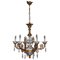 24-Carat Gold & Porcelain Chandelier, 1970s, Image 1