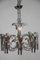 Skulpturaler italienischer Vintage Kronleuchter aus Kristallglas & Messing von Gaetano Sciolari, 1970er 8