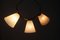 Mid-Century Deckenlampe aus Messing & Muranoglas 8