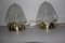 Lámparas de mesa Handkerchief italianas de cristal de Murano de VeArt, años 70. Juego de 2, Imagen 1